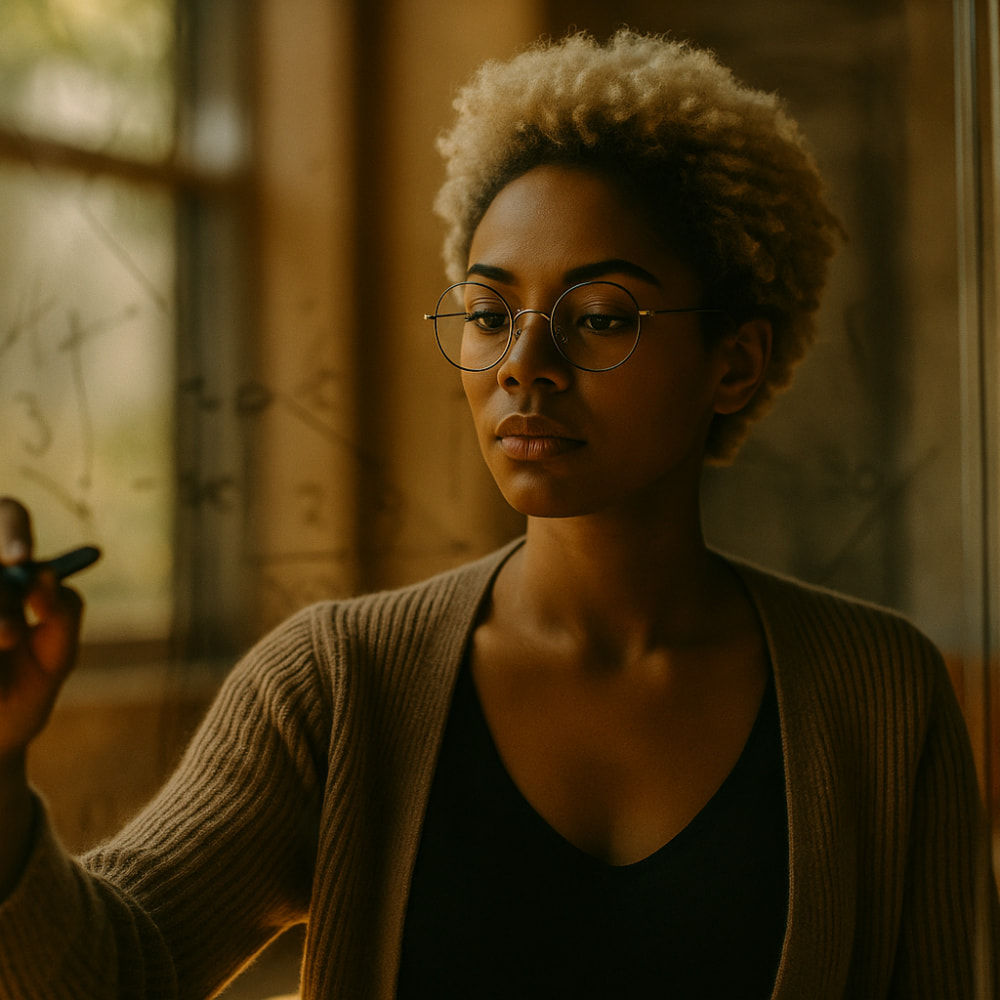 She sees the blueprint before the building exists.